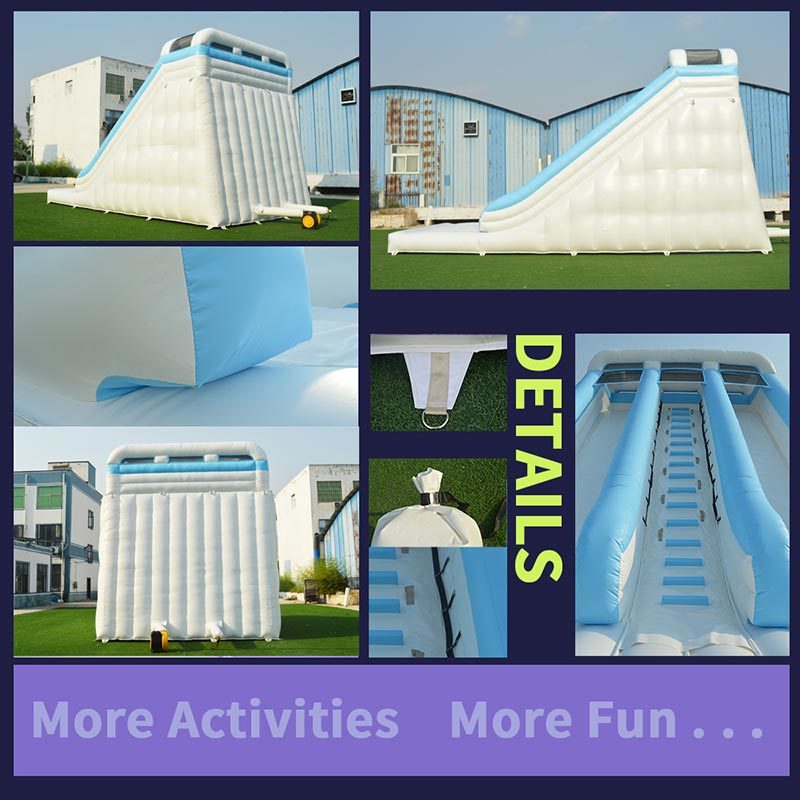 Commercial 2 Lane Inflatable Dry Slide, 0.55mm PVC Racing Slide for Kids & Adults