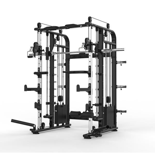 Body Building Excercise Equipment Cage Squat Rack with Multi Function Cables Crossover