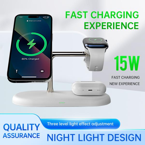 15W/10W/7.5W/5W Output Holder Wireless Charging Black White Customized Logo Accepted