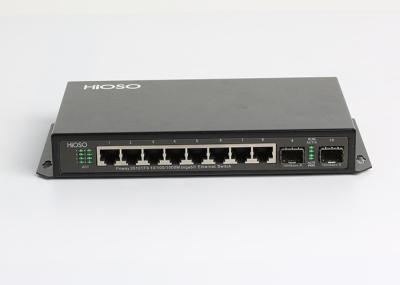8 10/100/1000M RJ45 2 1000M SFP Ports Gigabit Ethernet Switch 10 Ports