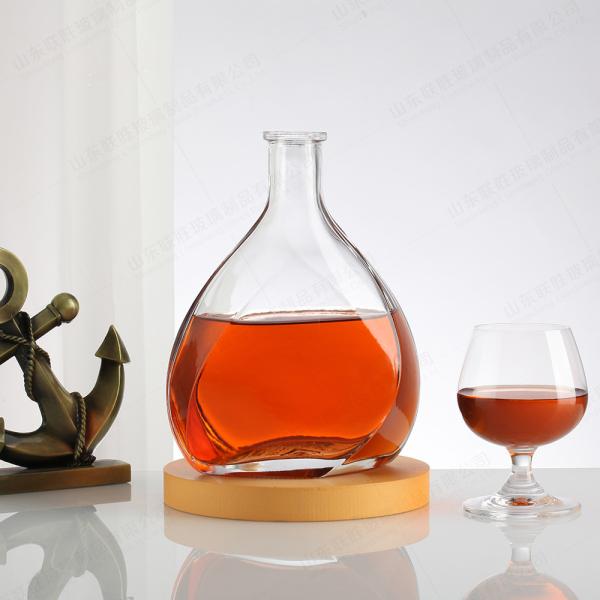 Customized Bottle Color Gin Vodka Tequila Fancy Liquor Glass Bottle with Sealed Cork Lid