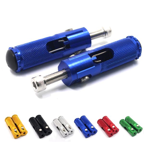 6 Colors Motorbike Modification Parts , Folding Footrests Custom Motorcycle Foot Pegs