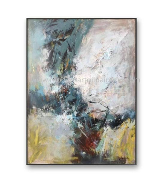 Interior Cold Abstraction Paintings 36 X 48 Inches Large Abstract Canvas Wall Art Painting