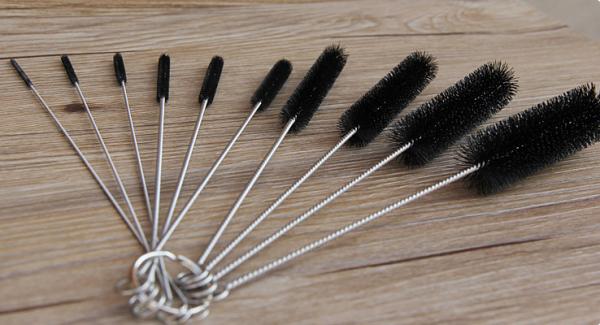 Shenzhen Soft bristle design long cleaning nylon tube brush， eco friendly suction tube cleaning brush