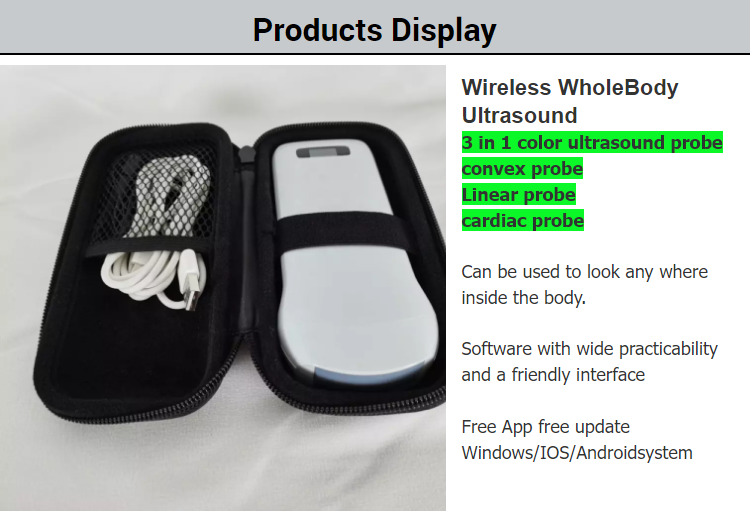 GYN Ultrasound Instruments Wireless Portable Clinical Probe Analytical Instruments Mobile Ultrasound Machine