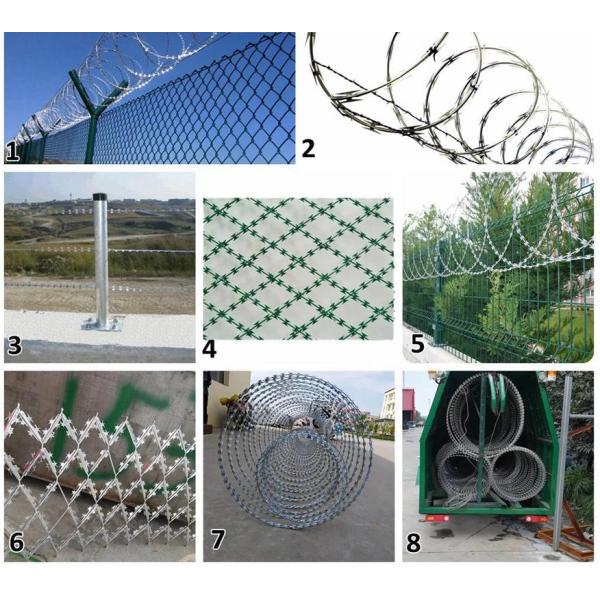 Hot Galvanized Flat Wrap Razor Wire Stainless Steel Bto22 For Farm