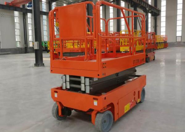 Scissor Shear Fork Lift Work Platform Safety With Emergency Lowering Device