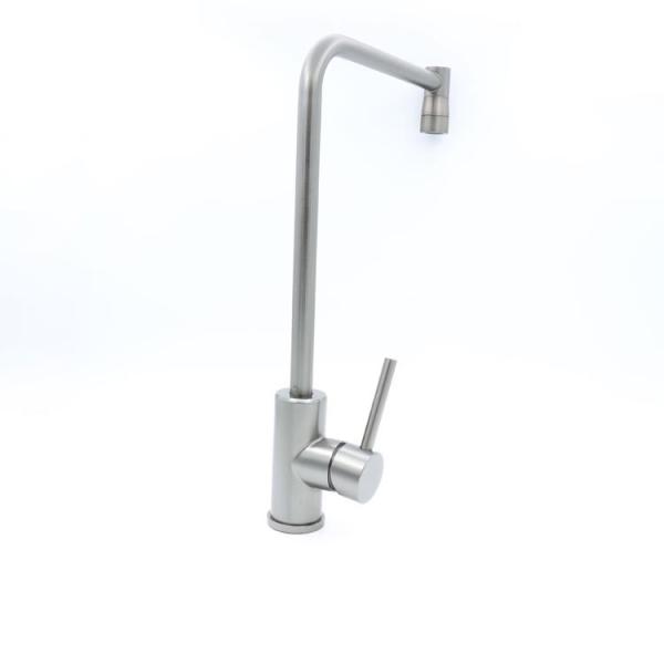 Single Hole Brushed Kitchen Sink Faucet Hot Cold Water Taps Stainless Steel Kitchen Faucet