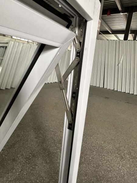 Home Manual UPVC Awning Window White Double Glazing Villa Windows Customized Size