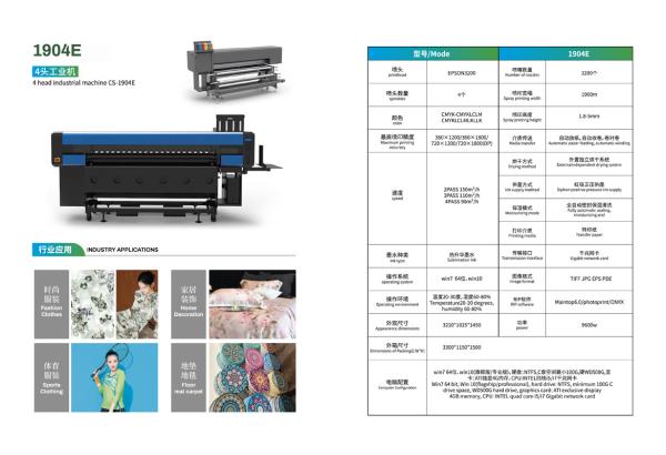 Continuous Ink Supply System Fabric Printer For Inkjet Printing Output Performance