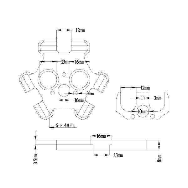 3D Printing V6 M4 Delta Kossel Thread Hammock Fisheye Effector Aluminum