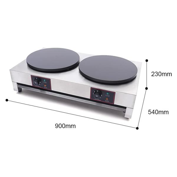 900*540*230mm Professional Stainless Steel Commercial Non-stick Electric Double Single Crepe Maker