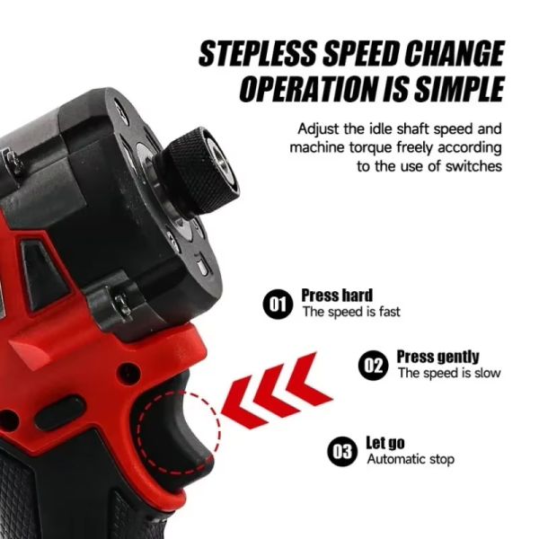 3000RPM 18V Milwaukee Impact Screwdriver DIY Powered Impact Driver