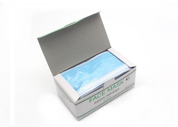 Self Protective Blue White Face Mask For Hospital 3ply Disposable Anti Virus