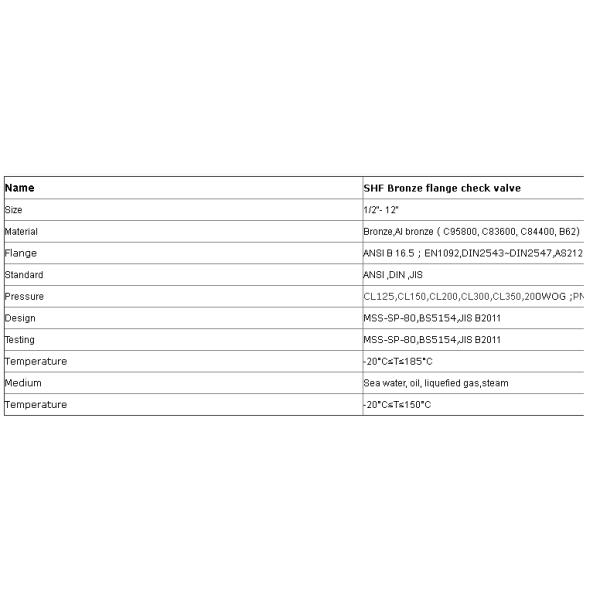 Bronze Marine Fuel Swing Check Valve C84400 B62 Sea Water Flanged RF