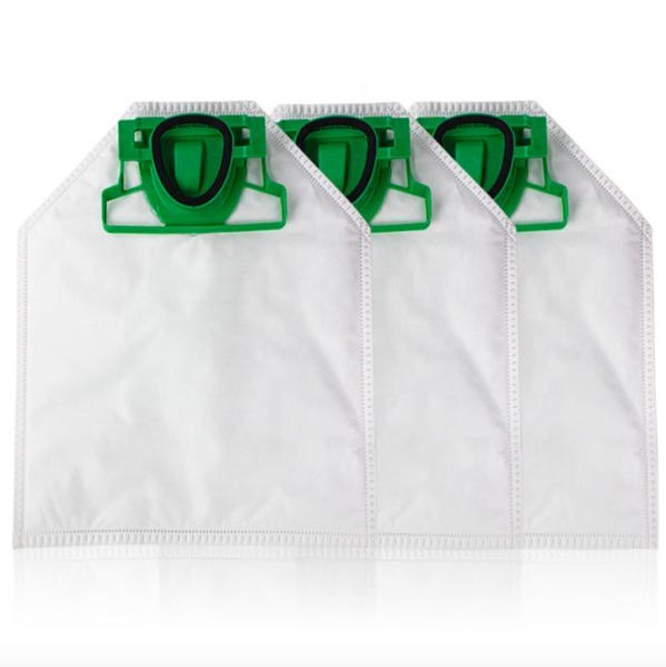 Sacos de filtro verdes do aspirador de p30 32*25.7cm de Vorwerk Kobold VK200 do colar HEPA