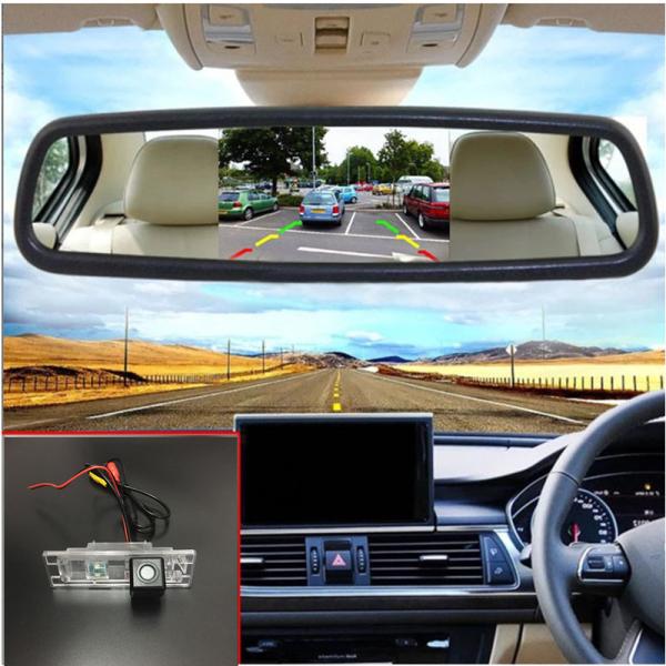 4.5 Inch Rear View Backup Camera , Backup Camera Mirror 350cd/m2 Brightness