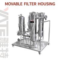 Food Grade 120 Mesh Stainless Steel Trolley Movable Bag Filter Housing For Honey Syrup