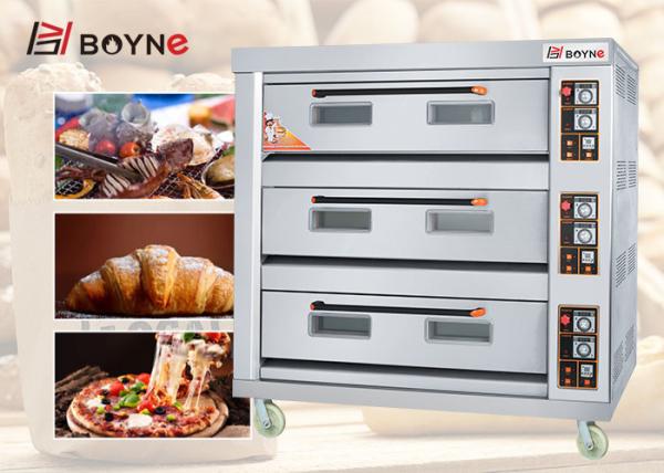 Temp máximo de Tray Gas Bake Oven Pizzeria Ovan da plataforma 3 da padaria uma da cozinha do hotel 400 graus