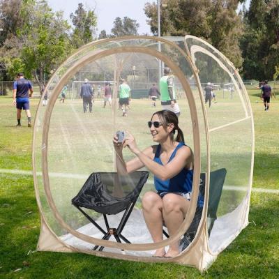 50*50*62''Inch Outdoor PVC Transparent Waterproof Single Layer Fiberglass Frame Pop Up Sports Tent With UV Protection