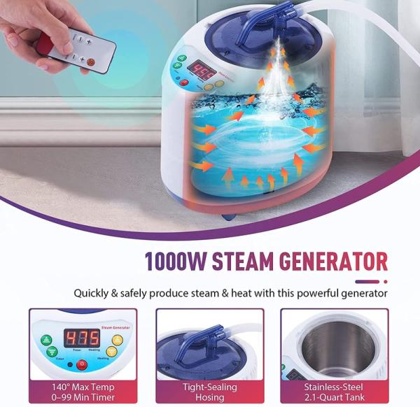 Modern Portable Sauna for Home Office and Travel Home Sauna for Dry Spa and Steam Sauna with Remote Control Steam Tent