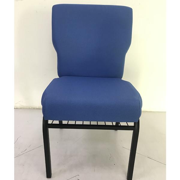 Church Meeting Hall Chair Thickened Carbon Steel Pipe With Grid Bookshelf