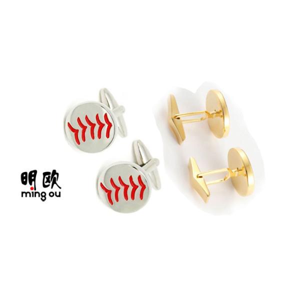 Round Custom Mens Cufflinks For Wedding Groom Zinc Alloy Material
