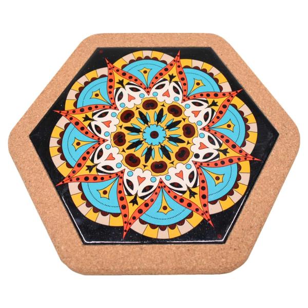 Almofadas naturais sextavadas PROP65 antiusura da Calor-prova de Cork Placemats