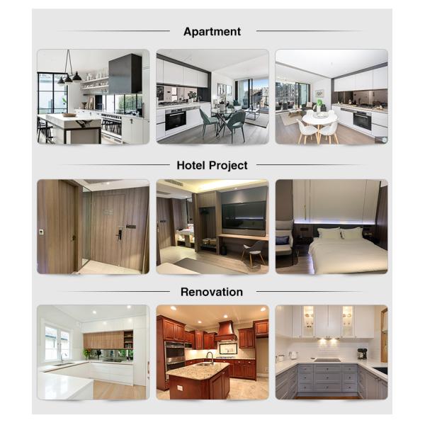 Waterproof Custom Kitchen Cabinets with Solid Wood Construction and Lacquer Coating