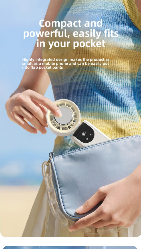 4000mAh Battery Mini Portable Fan With Brushless Motor  Household Spray Portable Folding Fan