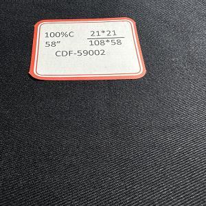 Pure Cotton Fire Proof Fabric 21*21 108*58 fr fabric 3/1 For Chemical Industry