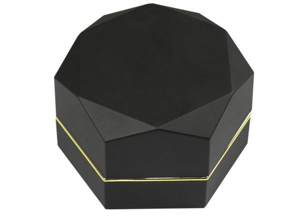 Luxury Small Black Jewelry Box With Necklace Hooks Pendant Special Shaped LED Light Inside