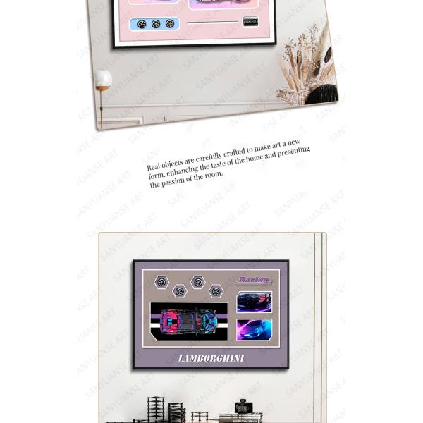Customized Color Wall Hanging Art Building Blocks 4S Car Dealership 3D Wall Murals