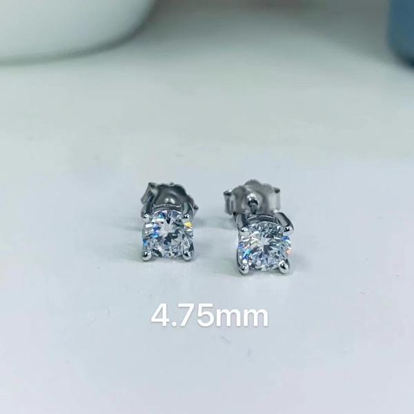 Moissanite Sterling 925 Boucles d'oreilles en argent AAAA+ Zirconie cubique