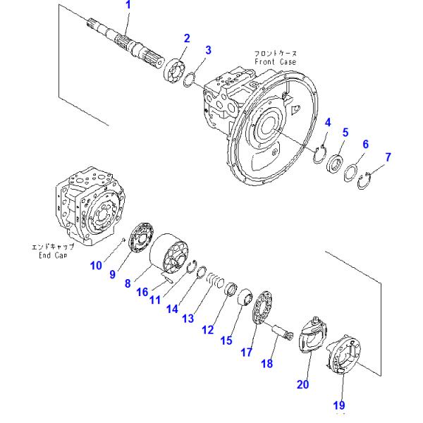Части экскаватора KOMATSU PC200-6 PC200-7 гидравлические для HPV95 насоса 708-2L-00151