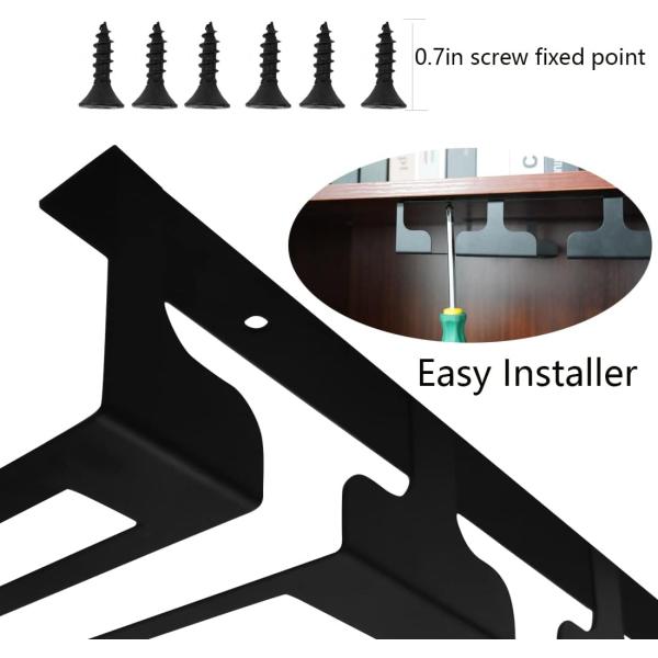 Кухонный винный стеклянный стеллаж под шкафчиком держатель стемворка Металлический висячий организатор для бара