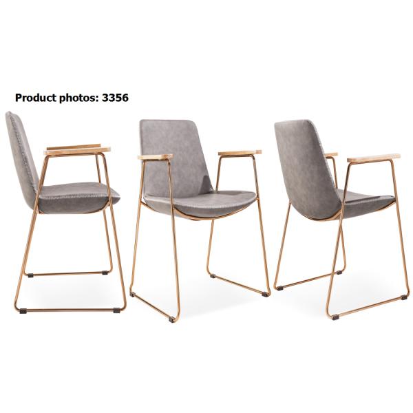 Leisure Soft PU 55cm Contemporary Metal Dining Chairs