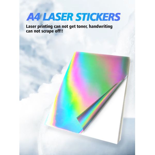 Holographic A4 Vinyl Sticker For Laser Inkjet Label Sticker Printer