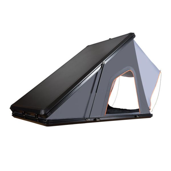 4-Person Aluminum Triangle Clamshell Roof Top Tent with Ladder Hard Shell Car Rooftop Camping Tent for 4x4 Offroad