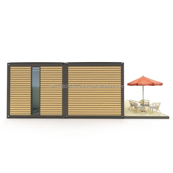 20 pies o 40 pies portable Casa pequeña prefabricada Villa de acero ligero Modular casas prefabricadas con tubos cuadrados de acero galvanizado