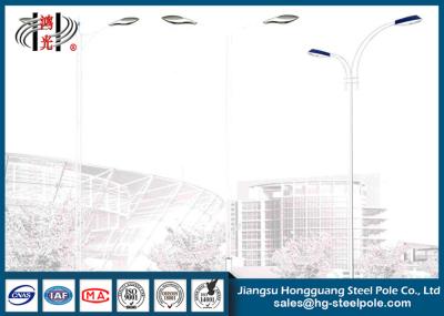 8m 11m Hot Dip Galvanization Steel Street Light Poles With Powder Coated