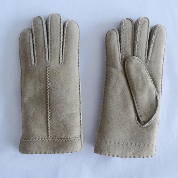 High quality warm double face Australia sheepskin shearling gloves