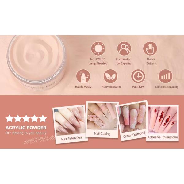 OEM Factory Nail Supplies Wholesale Nail Acrylic Dipping Powder 3in1 Private Label Cosmetic Nails Art Dip Acrylic Powder