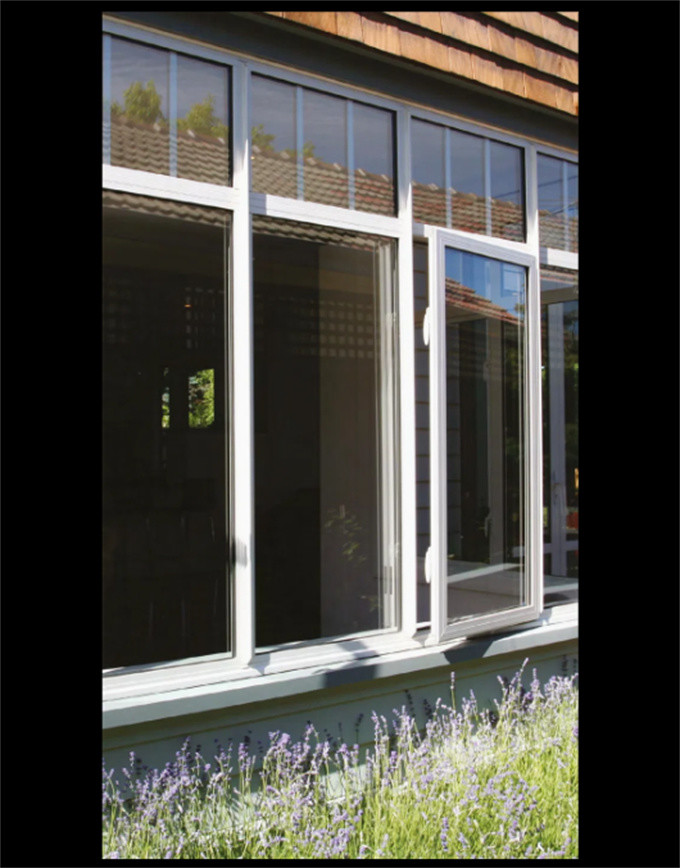 Нержавеющая сталь Screen Netting Tempered Glass In Swing Casement Окна с восьмисторонним уплотнением