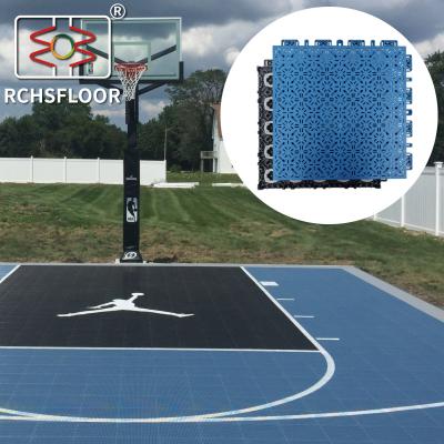 600g/Pc Interlocking Sport Floor Tiles Outdoor Badminton Court Mat