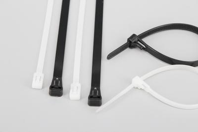 DM-8*250RT mm black and white full plastic releasable cable ties size wire bundle zip ties factory