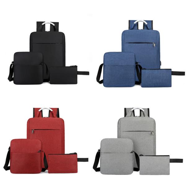 1.2 Inch Office Backpack Sets 3 In 1 Mens Fashion Backpacks Set With Usb Port