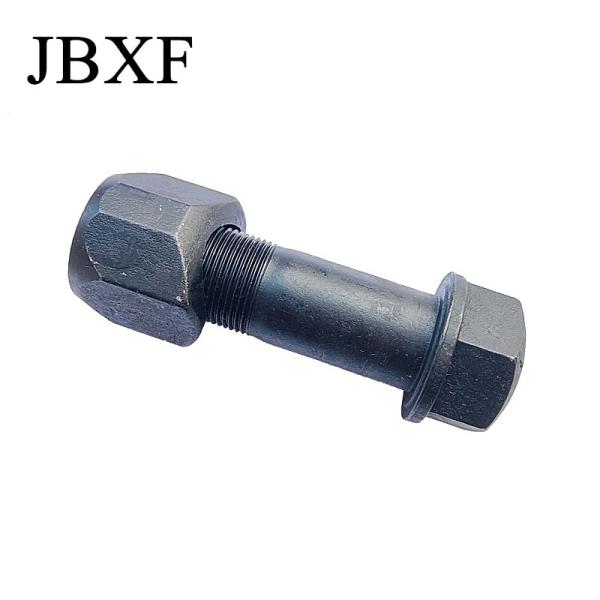 Grade 10.9-12.9 Tracé lourd boulon et écrous hexagone acier au carbone gris noir