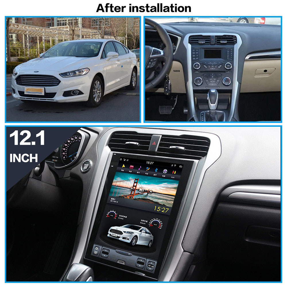 12.1 дюймовый экран Tesla GPS Navi Для Ford Mondeo 2013-2018 Автомобильное радио Android 13