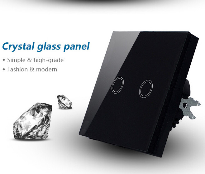 Glass Panel smart light Switches , Touch Light  Wall Switches